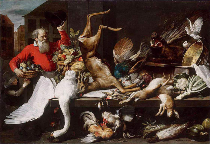 Frans Snyders (1579–1657), Still-Life with Dead Game, Fruits, and Vegetables in a Market (1614) Frans Snyders (1579–1657), Still-Life with Dead Game, Fruits, and Vegetables in a Market (1614)