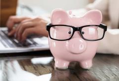 Piggy bank with glasses Piggy bank with glasses